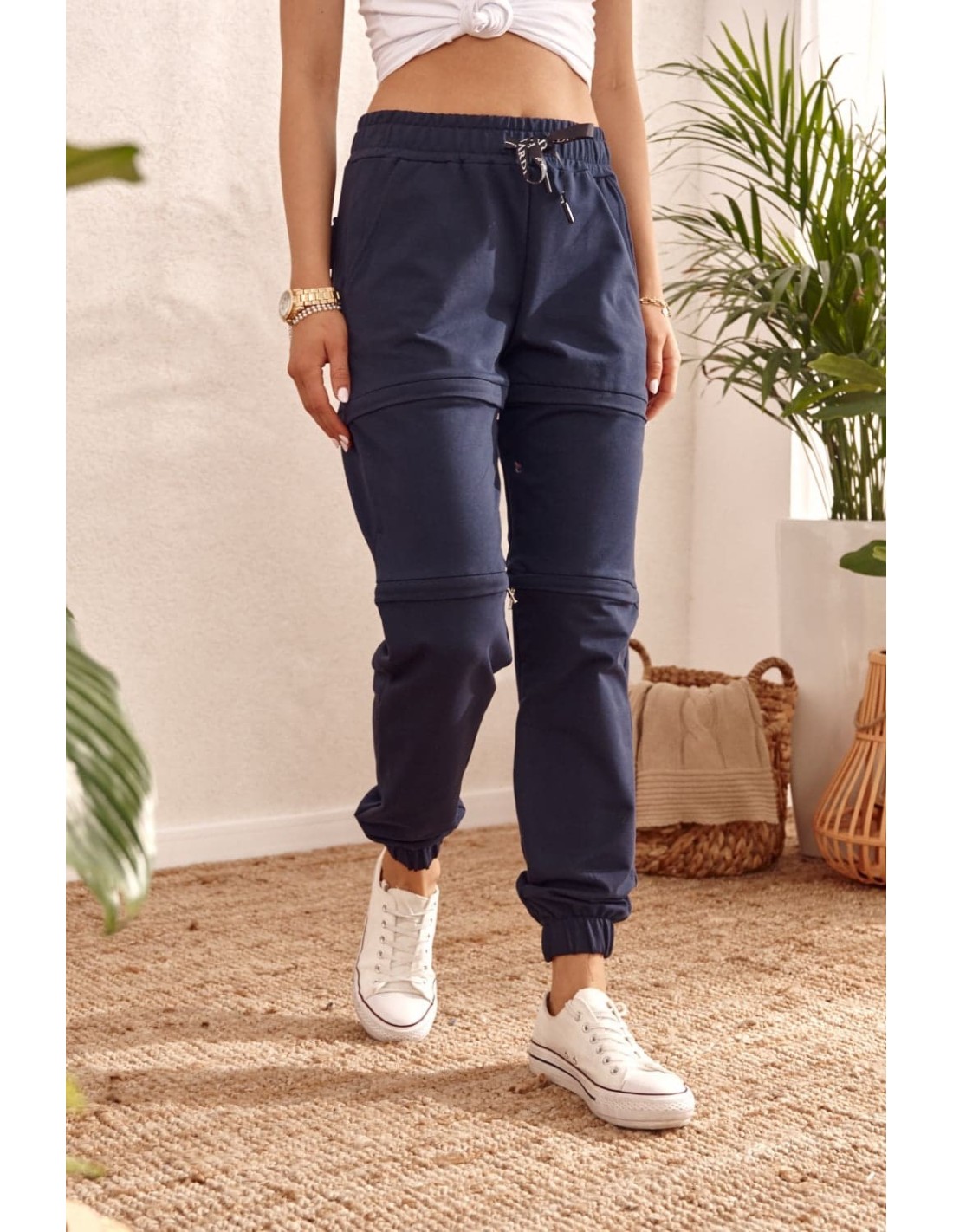 Pantaloni bleumarin din trei piese FI601 - Magazin online - Boutique